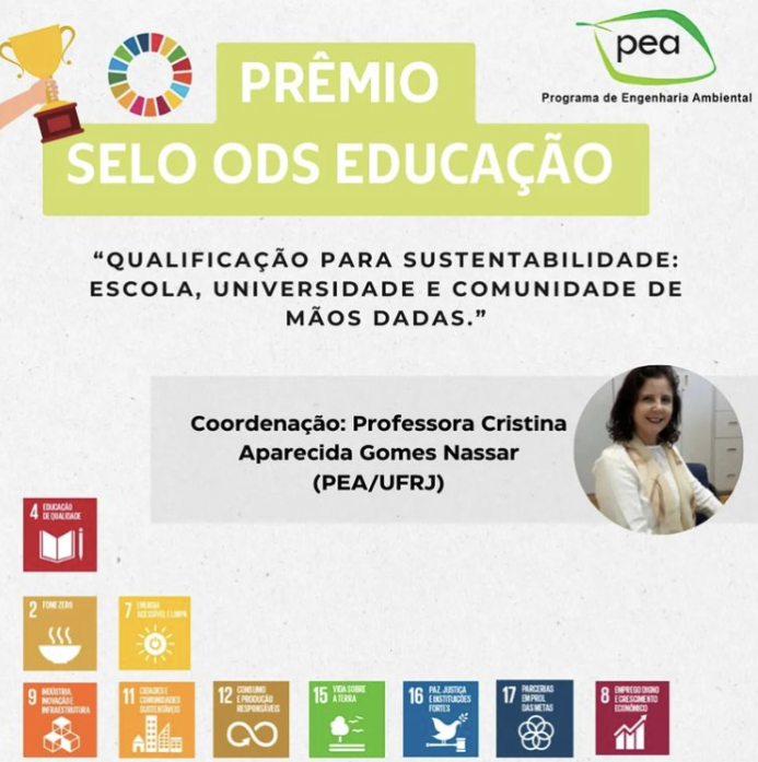 Foto - Prêmio Selo ODS Educação – Qualificação para Sustentabilidade: Escola, Universidade e Comunidade de Mãos Dadas