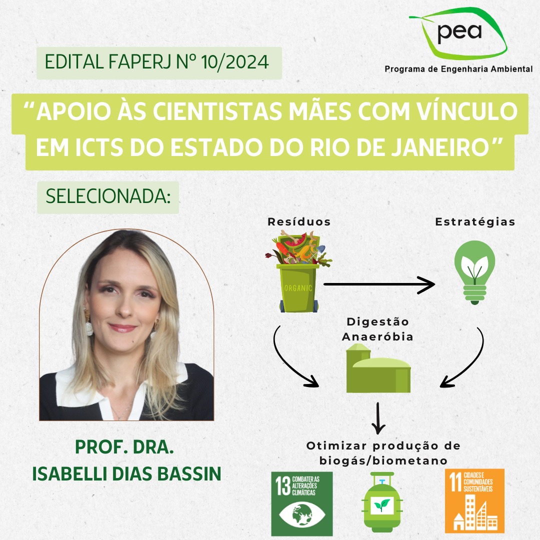 Foto - Professora Isabelli Dias Bassin contemplada no Edital FAPERJ nº 10/2024 – Programa “Apoio às Cientistas Mães com Vínculo em ICTs do Estado do Rio de Janeiro”